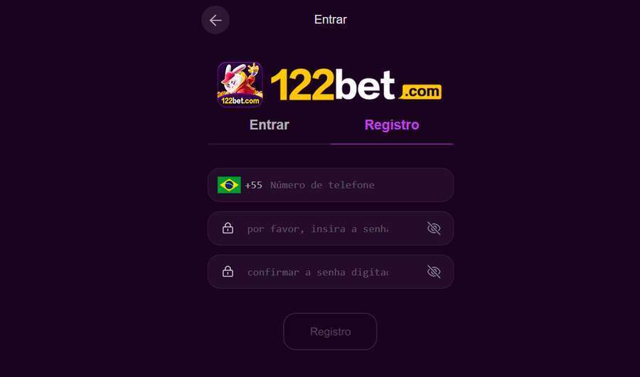 Acesso e Registro no 122Bet.Com